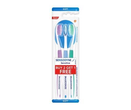 Sensodyne 3 Pack Toothbrush Set – Distributor & Exporter UAE